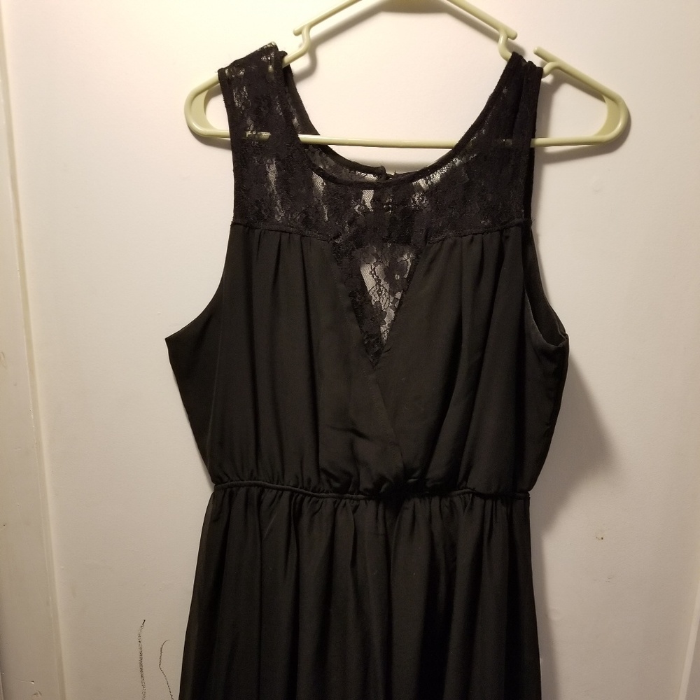 Black knee length dress